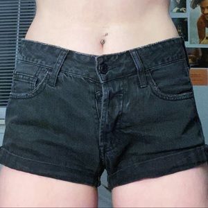 Abercrombie Black Denim Shorts